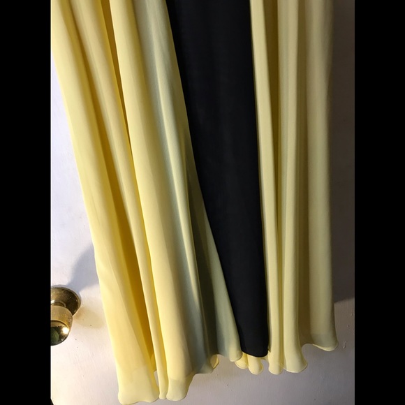 Johnathan Martin Size 6 Yellow & Black Midi Dress - Picture 10 of 13